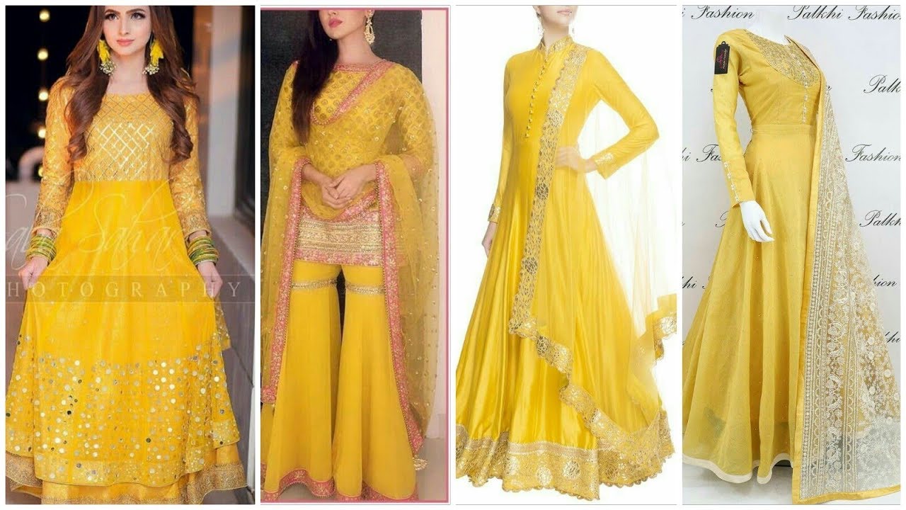 Latest top stylish &amp; Gorgeous Yellow dresses|| Gotta work chiffon dress collection - YouTube